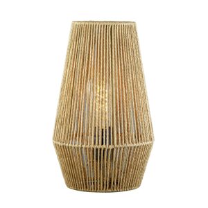 B-Leuchten Stolní lampa Rope z papíru, hnědá, Ø 20 cm