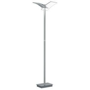 B-Leuchten LED stojací lampa Dual s vypínačem, nikl, 192 cm