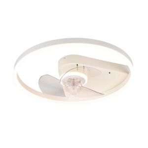 Reality Leuchten Stropní ventilátor Borgholm s LED, CCT, bílá