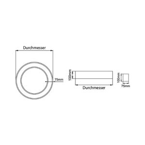 BRUMBERG BRUMBERG Biro Circle Ring, Ø 45 cm, zapnuto/vypnuto, černý, 3 000 K