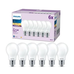 Philips Philips LED žárovka E27 7W 806lm 2700K matná 6ks