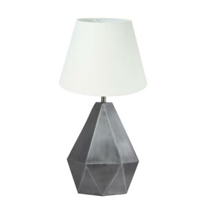 PR Home PR Home Trinity stolní lampa Ø25cm stříbrná/bílá