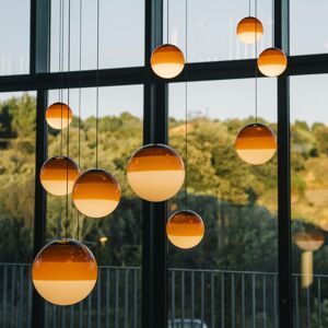 Marset MARSET Dipping Light LED závěsné Ø 13 cm oranžová