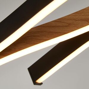 Searchlight LED závěsné světlo Swirl černá/dřevo