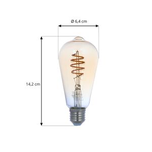 PRIOS Arcchio žárovka E27 ST64 4,9W WiFi jantarová