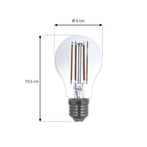 PRIOS Arcchio filament kouřově šedá E27 A60 4,9W