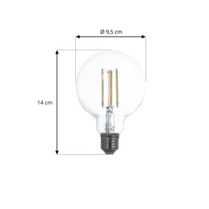 PRIOS Prios LED filament E27 G95 7W, ZigBee, Tuya, čirá