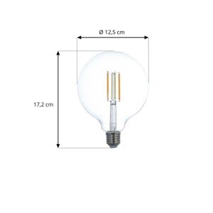 PRIOS Prios LED filament E27 G125 7W, ZigBee, Tuya, čirá