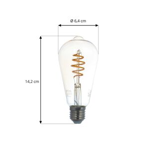 PRIOS Prios LED filament E27ST64 4,9W ZigBee Tuya jantar