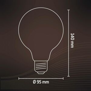 Calex Calex E27 G95 LED 3,8W filament flex 821 zlatá dim