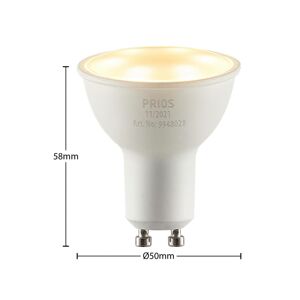 PRIOS LED reflektor GU10 5W 3 000K 120° sada 10ks