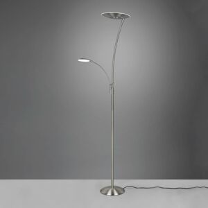 Trio Lighting LED stojací lampa Granby s lampou na čtení nikl