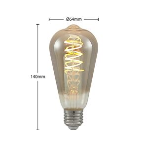 Lucande Lucande LED E27 ST64 4W 1 800K dim smoke 2 ks