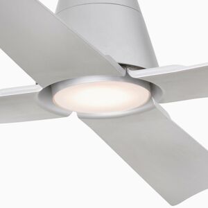 FARO BARCELONA Stropní ventilátor Typhoon L LED světlo IP44 šedá