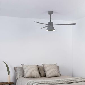 FARO BARCELONA Stropní ventilátor Amelia Cone, LED světlo, šedá