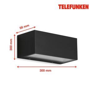 Telefunken LED venkovní nástěnné světlo Monaco, up/down černá