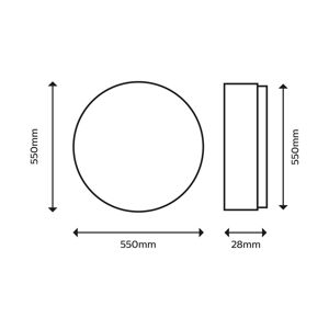 Philips Philips Superslim LED 2 700K Ø 54,5cm černá