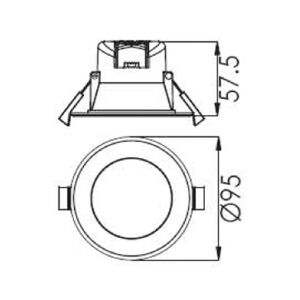 Deko-Light LED stropní vestavné světlo Acrux bílá, CCT Ø9,5cm