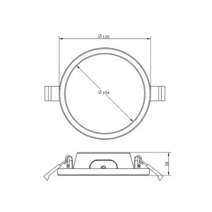 Deko-Light LED stropní vestavné světlo Alya bílá Ø12cm 2 700K