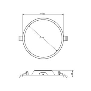 Deko-Light LED stropní vestavné světlo Alya bílá Ø18cm 2 700K