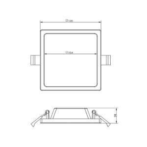 Deko-Light LED stropní vestavné světlo Alya bílá 12x12 2 700K