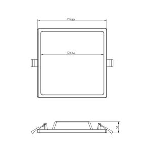 Deko-Light LED stropní vestavné světlo Alya bílá 18x18 2 700K