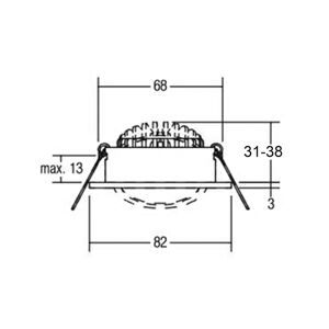 Deko-Light LED stropní bodovka Dione 3 000 K černá