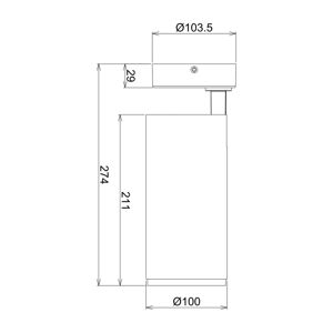 Deko-Light LED stropní bodovka Lucea s odsazením 30 W bílá