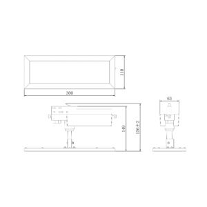 Deko-Light LED panel Track Light černý, 3-fázový, 3 000 K, zapnuto/vypnuto