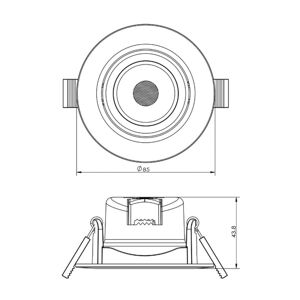 Deko-Light LED stropní vestavné světlo SMD 68 230V bílá 2700K