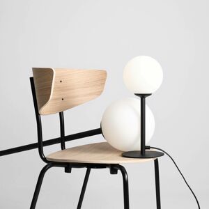 Euluna Stolní lampa Joel, kov a sklo, černá/bílá