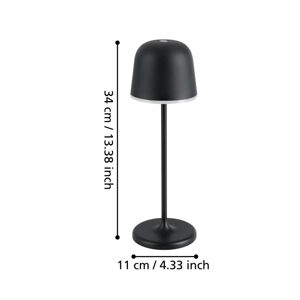 EGLO LED stolní lampa Mannera s baterií, černá