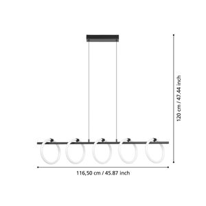 EGLO LED závěsné světlo Caranacoa, 5 zdrojů