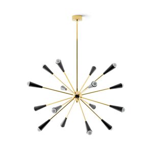 Stilnovo Stilnovo Sputnik LED závěsné světlo, zlatá/černá
