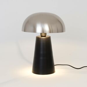 Holländer Stolní lampa Fungo, svítí dolů, černá/stříbrná