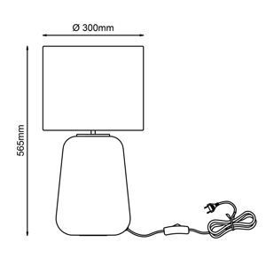 Brilliant Stolní lampa Hydra výška 56,5 cm šedá/žlutá