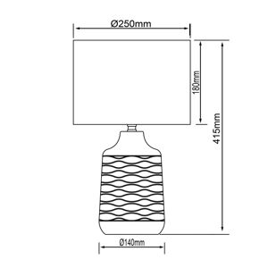 Brilliant Stolní lampa Ilysa stínidlo bílá, základna modrá