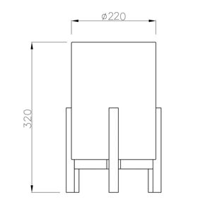 Näve Stolní lampa 3193, dřevo, len, výška 32cm