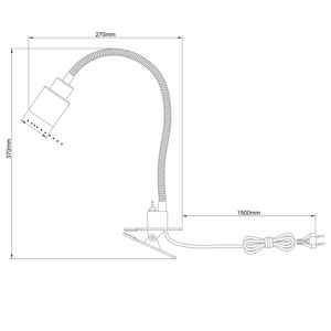 Brilliant Stolní lampa Andres se svorkou, ohebný krk, černá