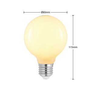 Arcchio LED žárovka E27 8W G80 2 700K dim, opál, sada 3ks