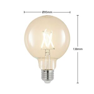 Arcchio LED žárovka E27 4W 2 700K G95 globe čirá sada 2ks