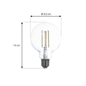 PRIOS Prios LED globe E27 G95 7W ZigBee Tuya čirá, 2ks