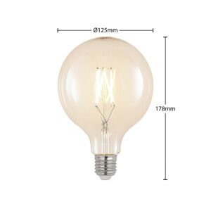 Arcchio LED filament E27 6W 2700K G125 globe čirá sada 3ks