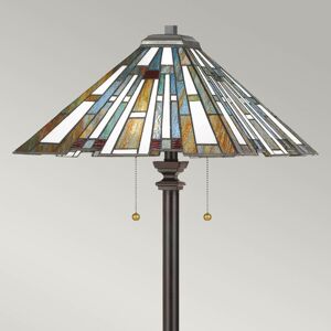 QUOIZEL Stojací lampa Maybeck v designu Tiffany