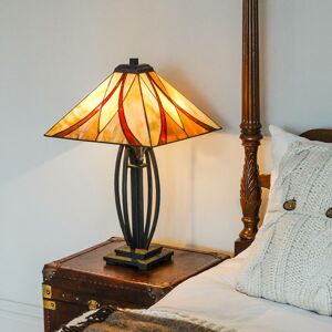 QUOIZEL Stolní lampa Asheville ve stylu Tiffany