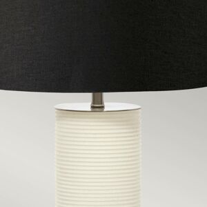 Elstead Textilní stolní lampa Ripple bílá/černá