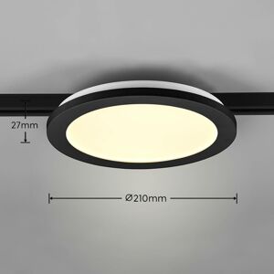 Trio Lighting LED stropní světlo Camillus DUOline, Ø 26 cm černá