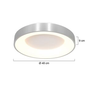 Steinhauer LED stropní světlo Ringlede 2700 K Ø 48cm stříbrná