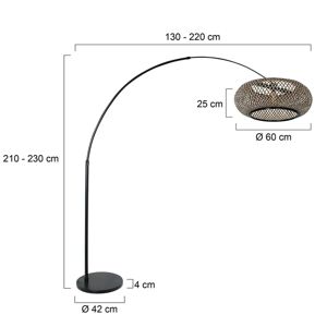 Steinhauer Oblouková stojací lampa Sparkled Light černá