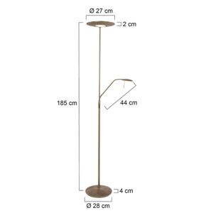 Steinhauer LED stojací lampa Zodiac LED, čtecí světlo, bronz